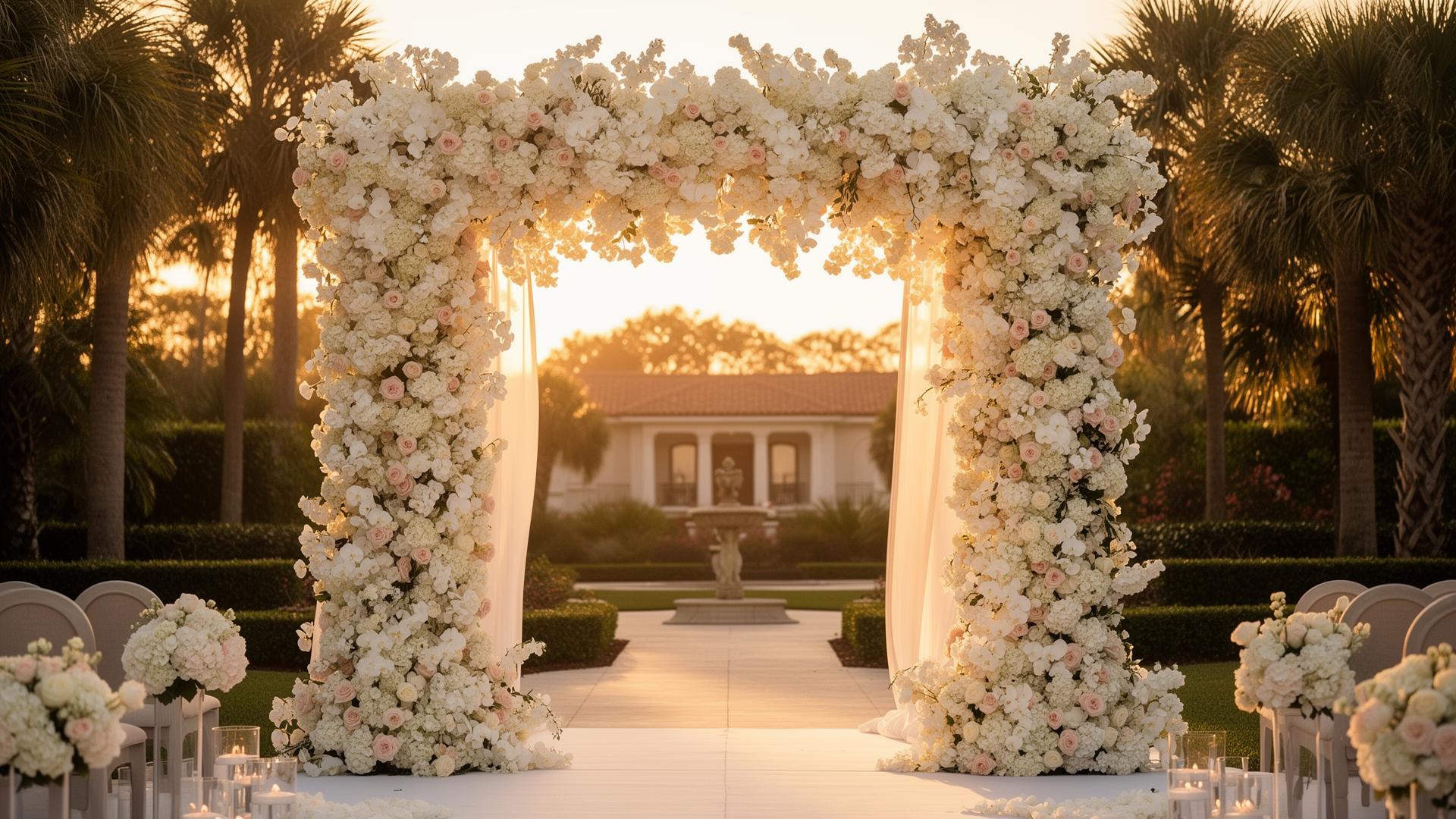 Editorial wide of luxury reception lighting
