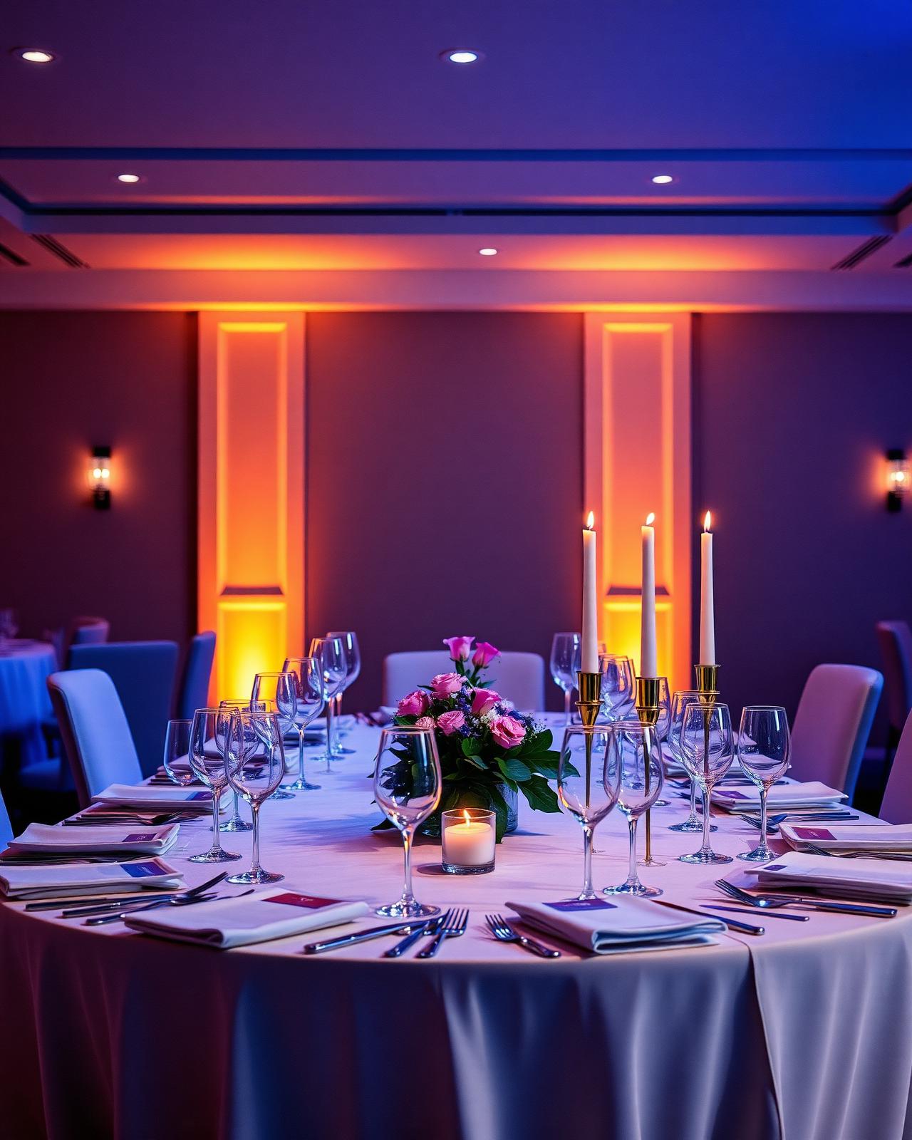 Florist arranging luxury floral installation